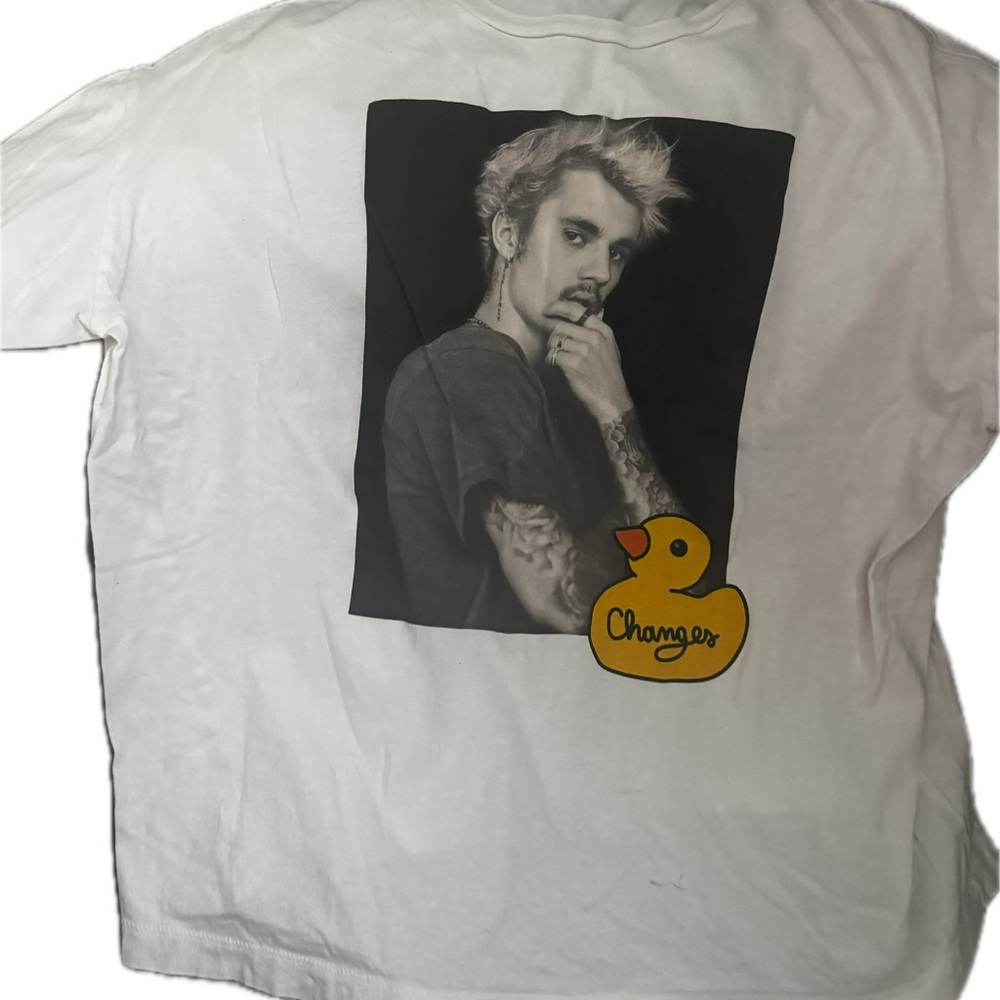 Divided JUSTIN BIEBER “Changez” White Tee